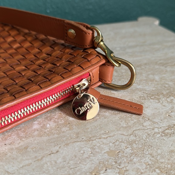 Clare V. Woven Leather Moyen Crossbody Bag - Picture 2 of 6